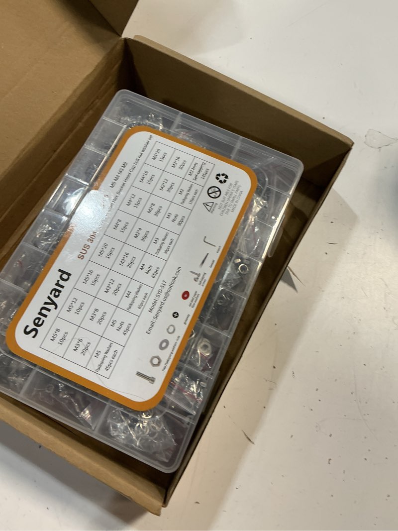 Condition photo showing Good Condition for m2 m3 m4 m5 nuts and bolts, 304 stainless steel metric bolt assortment (lock & flat washers),metric screw assortment, socket head cap screws, metric bolts and nuts assortment kit, 1415pcs m2m3m4m5 socket head cap