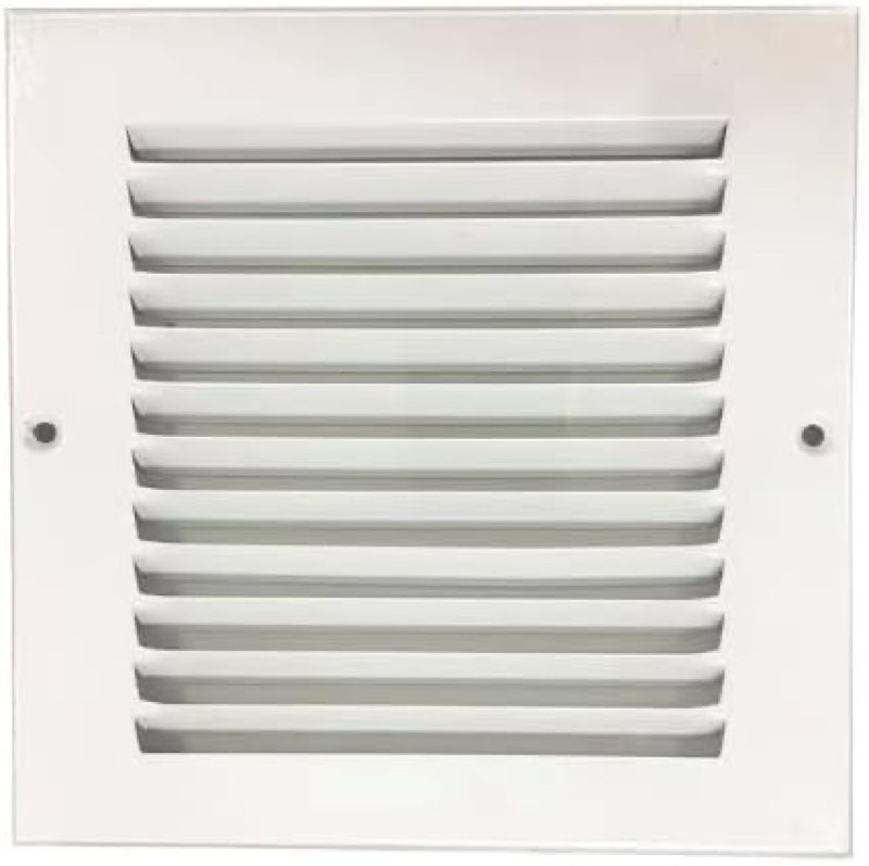 6" x 6" white steel return air grille vent cover grill for wall & ceiling outer dimensions: 7.75" x 7.75"
