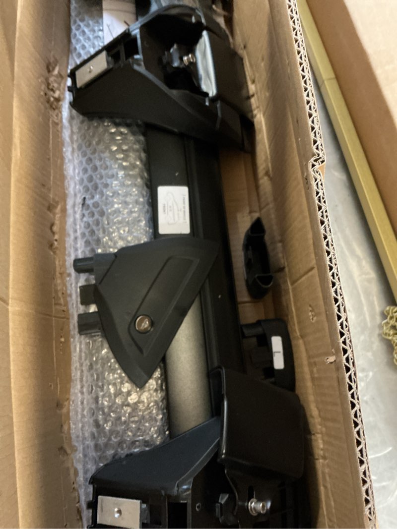 Condition photo showing As Is for Roof Rack Cross Bars 220lbs Compatible with Jeep Wrangler JK JL Gladiator JT 2007-2026 with Anti-Theft Metal Lock, 2 & 4 Door Heavy Duty Aluminum Crossbars Rooftop Cargo Kayak Bike Compatible with Jeep Wrangler 2007-2026