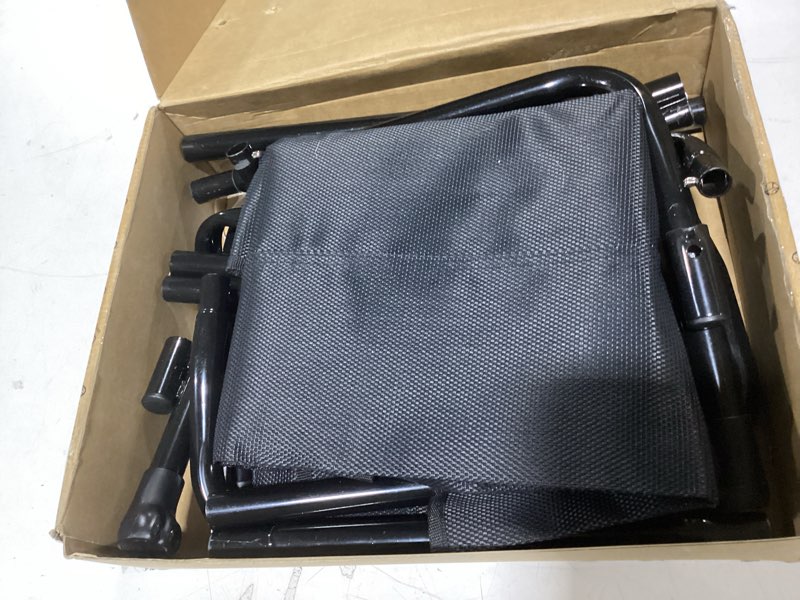 Condition photo showing New/Like New for veehoo cooling elevated dog bed, raised pet cot with guardrail & slope headrest, durable breathable teslin mesh, non-slip feet, washable dog couch bed for indoor & outdoor, medium 39.5" x 28", black 39.5"l x 28.0"w x 12.0"th black