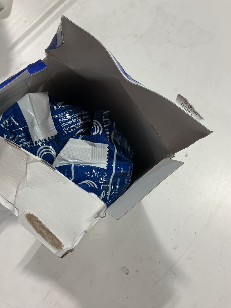 Condition photo showing New/Like New for brita filter replacements for water pitchers and dispensers, elite, nsf certified to remove 99% of lead, 2 count, blue