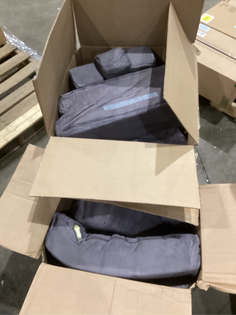 Condition photo showing Good Condition for 10pcs modular kids play couch, toddler sectional sofa for playroom bedroom, convertible foam and floor cushion for boys & girls, gray grey-10pcs