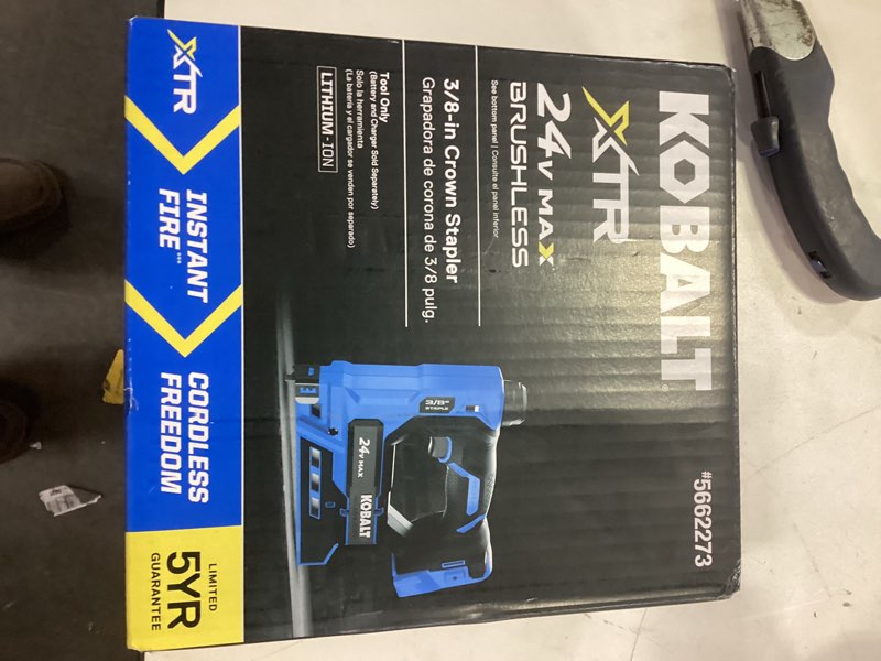Kobalt XTR 24V Ma/8" Crown Stapler Tool Only 124B