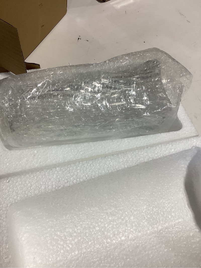 Condition photo showing Good Condition for ??glass flower vase,clear thicken vase for home dining table living room office wedding holiday party centerpiece decor?? shortclear-phoenix tail style short