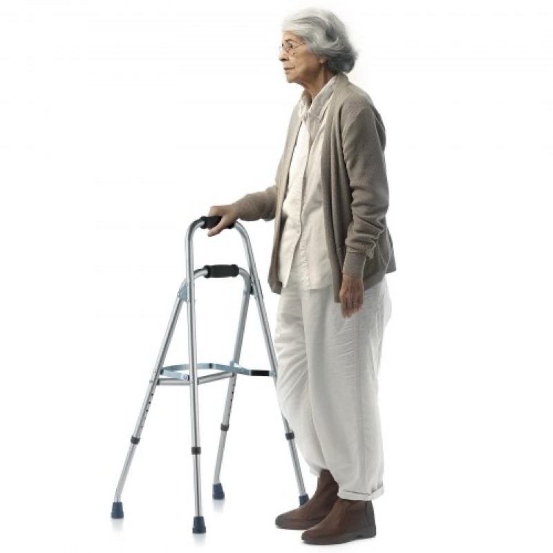 VEVOR Folding Hemi Walker, One Arm Folding Walker for Seniors with 6-Level Adjustable Height, Lightweight 