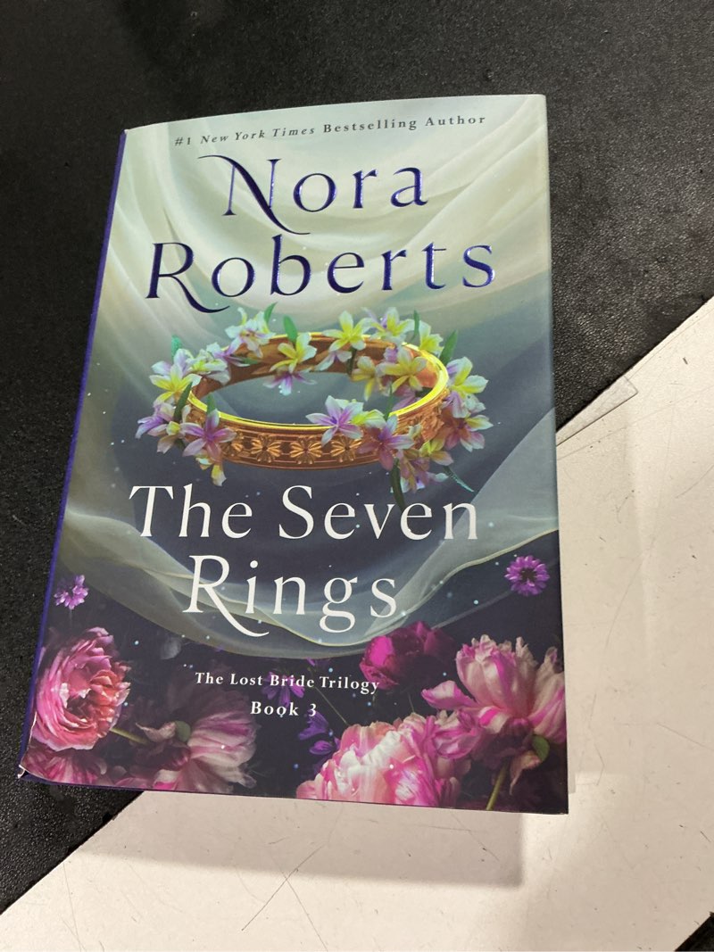 Condition photo showing Good Condition for the seven rings - (lost bride trilogy) by nora roberts (hardcover)