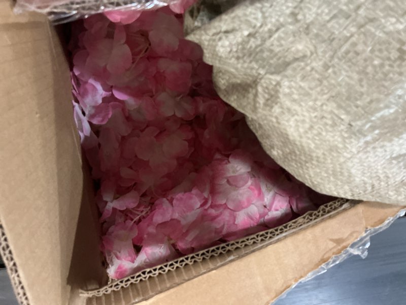 Condition photo showing As Is for artificial cherry trees indoor decor: handmade natural fake cherry blossom pink tree outdoor for party wedding christmas pink 7 ft