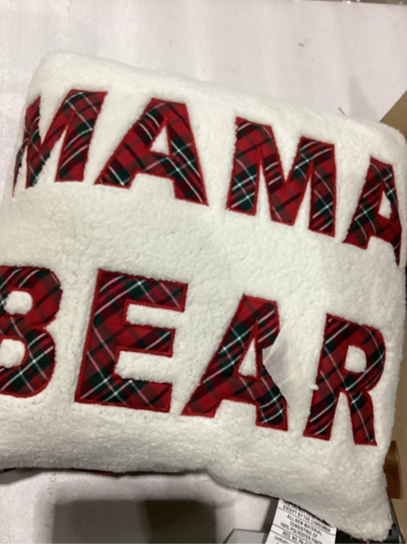 Dearfoams Plaid Pillow, 20"x20", White