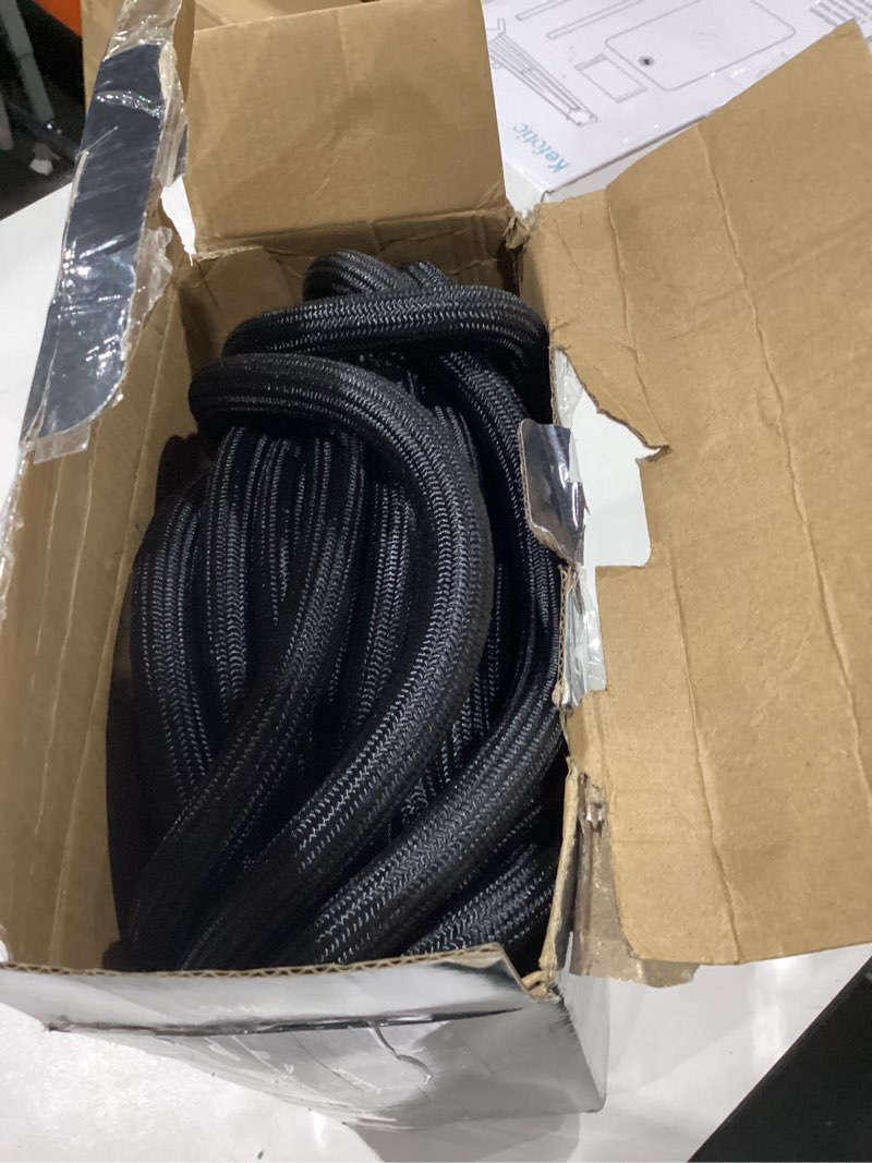 Condition photo showing New/Like New for relxitl garden hose, flexible water hose, ultra lightweight non-expanding hose with 10 function sprayer, leak proof, pressure resistant for yard, outdoor (black, 50ft) 50ft black
