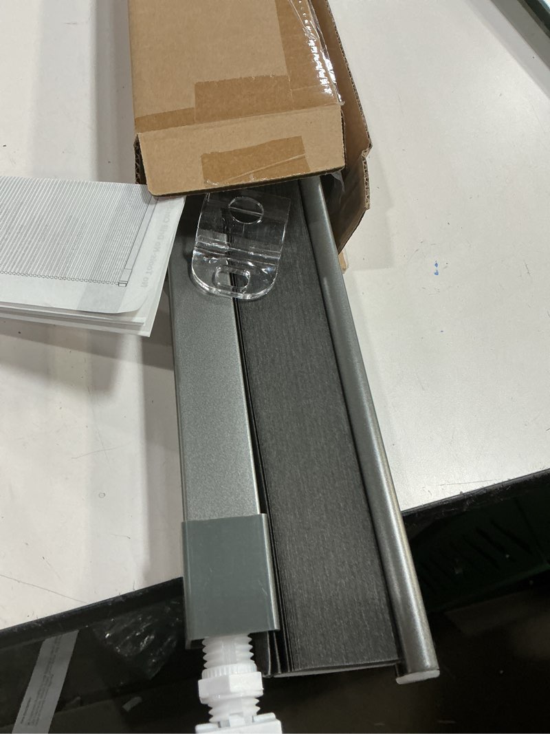 Condition photo showing As Is for Cordless Cellular Shades No Tools No Drill Blackout Cellular Blinds for Window Size 35 1/2" W x 64" H, Midnight Black