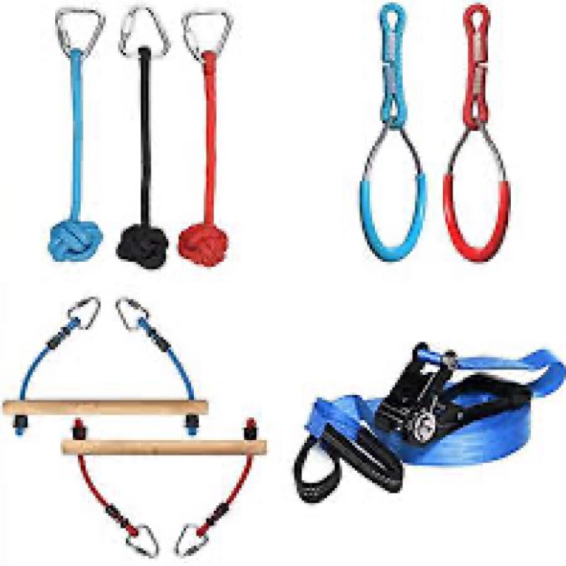 Pasamanos Para Niños, Juego De Escalada Al Aire Libre, De Entrenamiento De Equilibrio, Juego De Obstáculos Para Columpios Para Niños Y Curso De Obstáculos Para Guerreros De Juguete Divertido Del Tim
