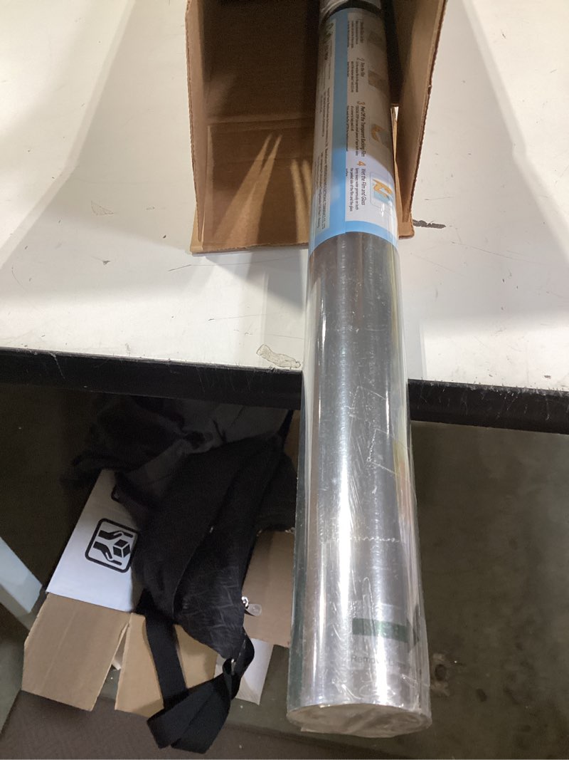 Condition photo showing Good Condition for volcanics one way window privacy film with installation tools, sun blocking window tinting film for home heat control mirror tint film static cling 23.6 x 78 inches, silver one way-silver 23.6" x 78"