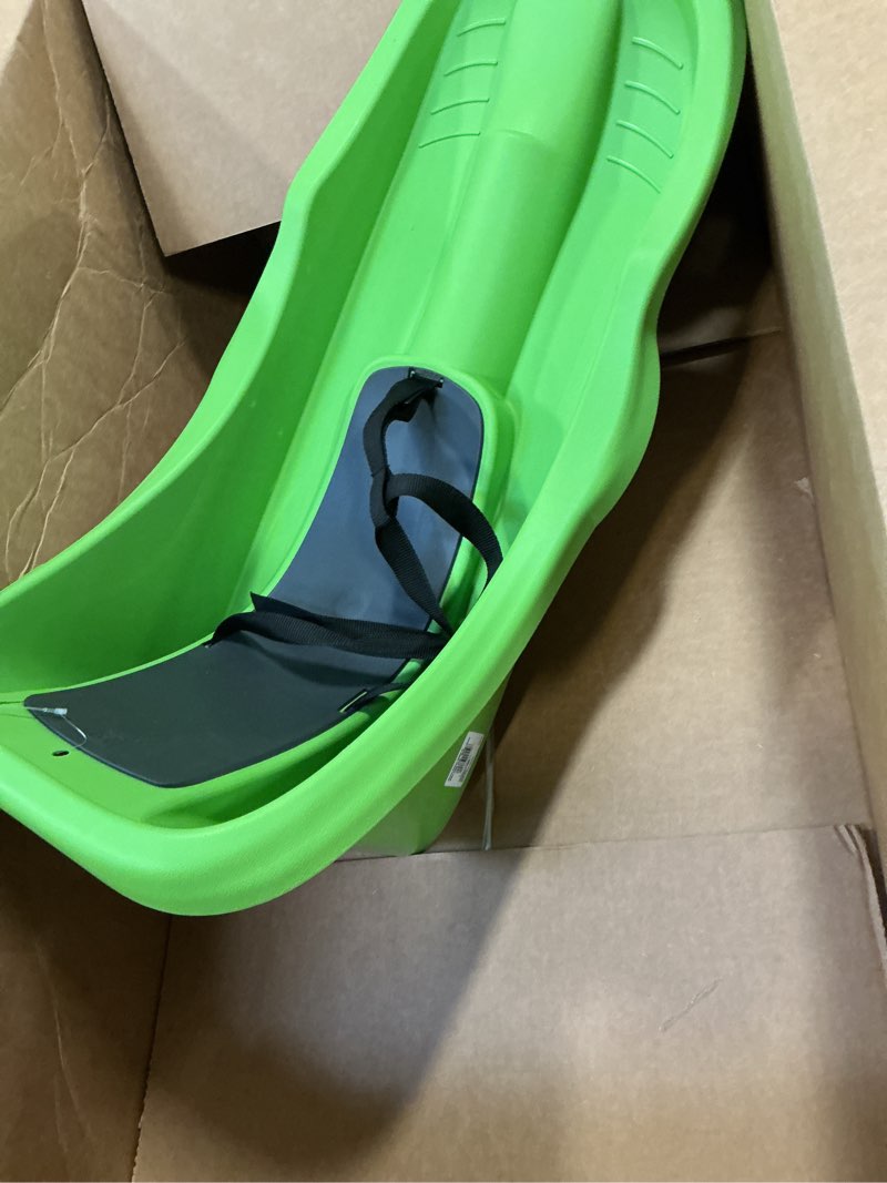 Condition photo showing Good Condition for Gizmo Riders Baby Rider Mystic Green Pull Snow Sled for Toddlers  55 lbs   Ages 6 Months+