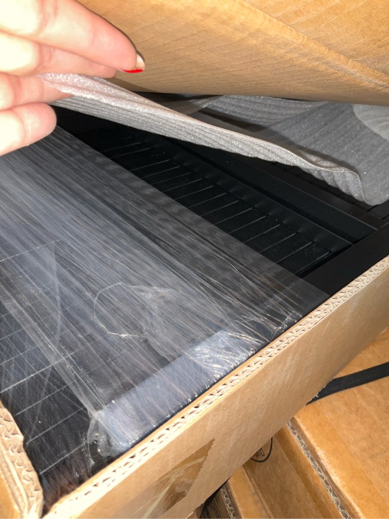 Condition photo showing As Is for Twin Over Twin Over Twin Bunk Beds for 3 Kids,Metal Triple Bunk Bed with Built-in Desk,3 Bed Bunk Beds,Twin Size Triple Bed Black Storage Twin over Twin over Twin