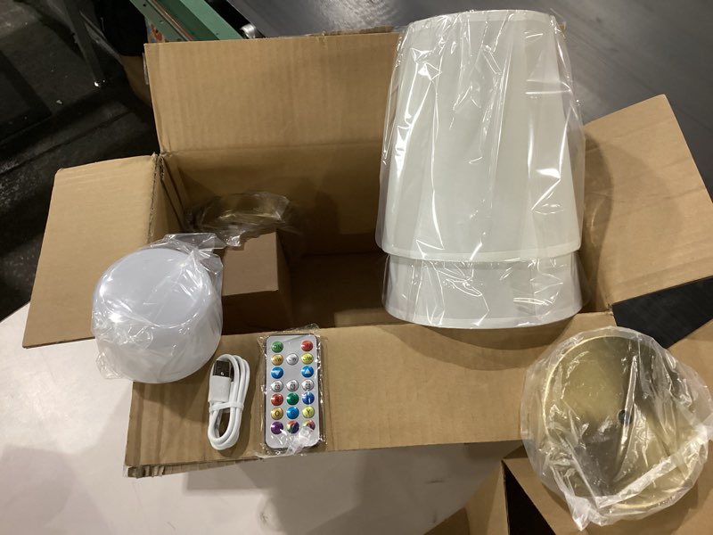 Condition photo showing New/Like New for Battery Operated Wall Sconces Set of Two, Wireless Battery Wall Light with 10000mAh RGB Dimmable Magnetic Bulb and Remote, Rechargeable Sconce Wall Decor for Bedroom Living Room Hallway Brass