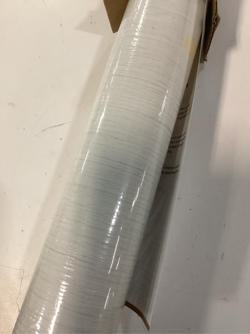 Condition photo showing New/Like New for grasscloth textured wallpaper white peel and stick 24inx393in fabric wall paper upgraded thick self-adhesive vinyl contact paper for home use
