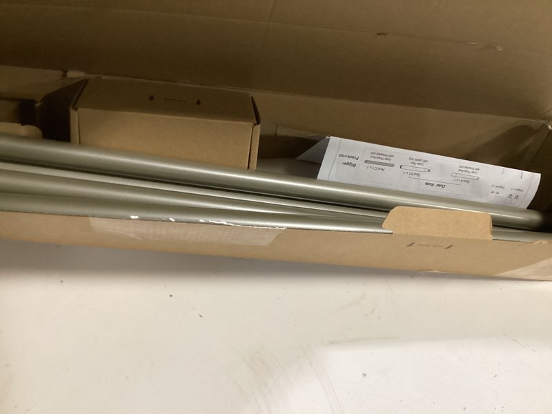 Condition photo showing Good Condition for Double Window Curtain Rods, 1Inch Back and Front Rod, 36-72” Adjustable Length, With Same Size Round Finials Dual Curtain Rod, Antique Bronze Antique Bronze 36-72"