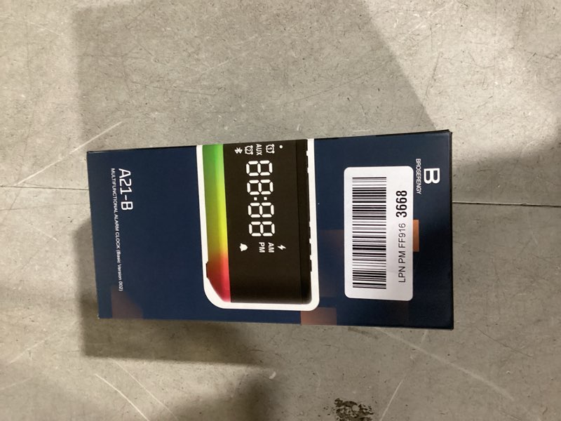 Condition photo showing Good Condition for alarm clock speaker wireless charger, digital alarm clocks bedrooms bluetooth, alarm clock dimmable light bedrooms dual alarm snooze dimmer 12 24h rgb night light bluetooth usb aux, gray