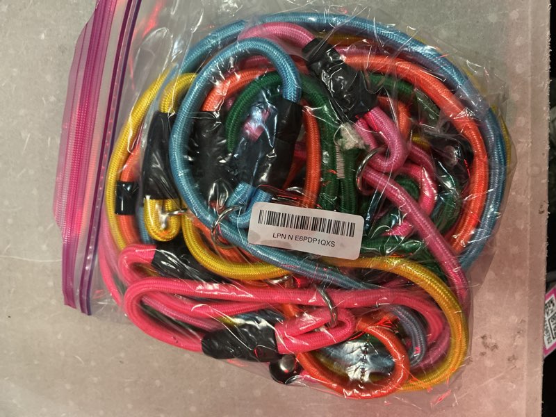Condition photo showing Good Condition for fovrlzse 6-pack nylon slip leads, 4.6ft for small to medium dogs. 10mm high-density braided nylon with upgraded tpu non-slip buckle, macaron colors, perfect for daily walking & puppy training. light colors 6