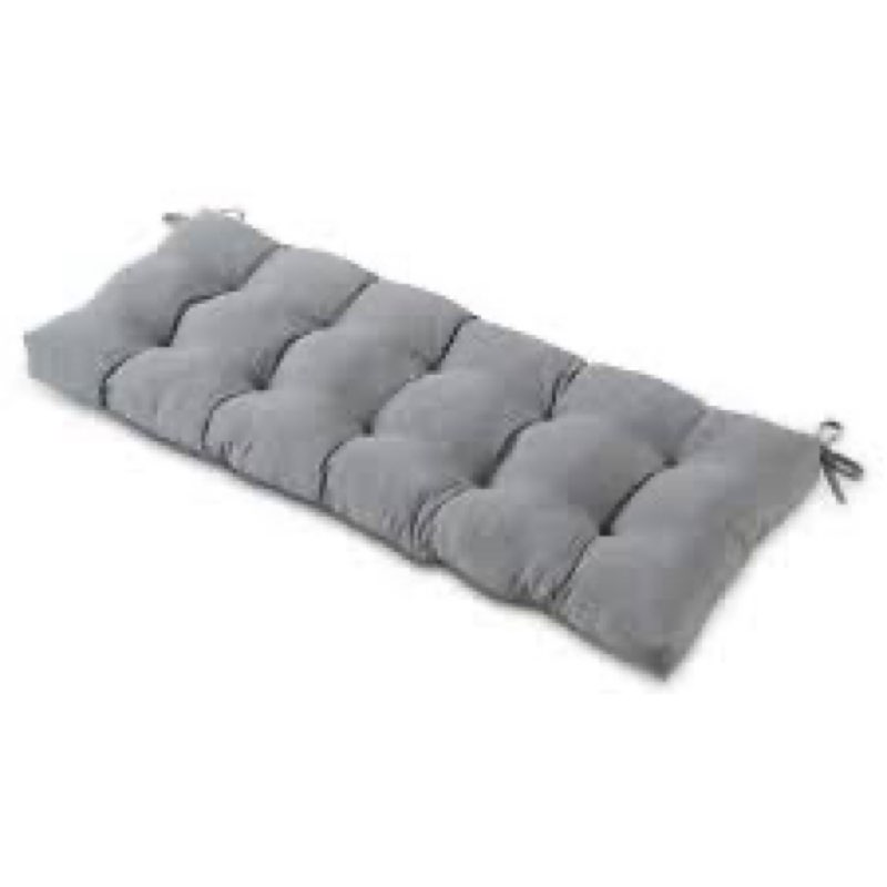 Grey bench cushion