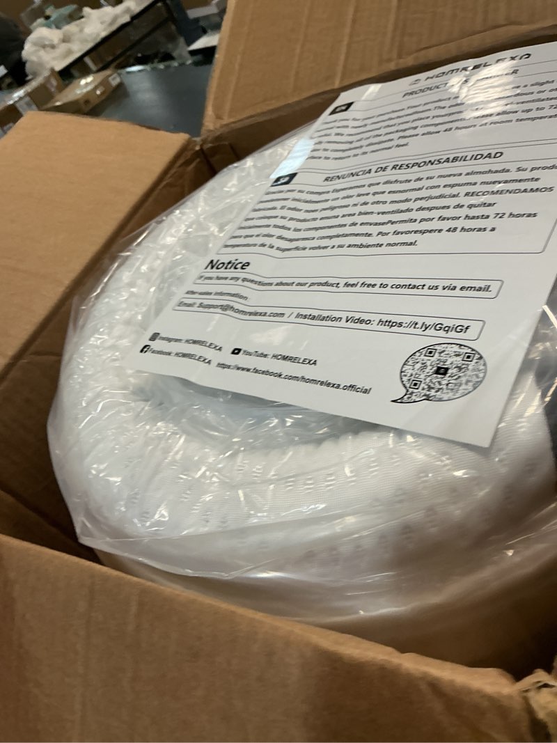 Condition photo showing New/Like New for homrelexa cooling mattress topper full size 4 inch, cooling gel & bamboo charcoal memory foam mattress topper for back pain relief, firm dual-layer foam bed pad with removable cover full 4" cooling