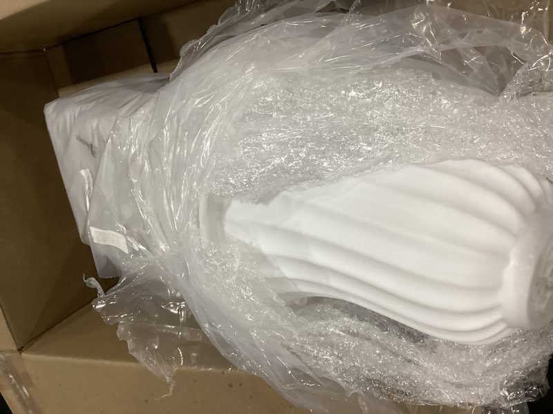 Condition photo showing Good Condition for 4 pack 20 large plastic urn planters, pedestal flower plant pot white plant stand for wedding, party, event, home, stage, garden, balcony decoration 20 inch classic 4