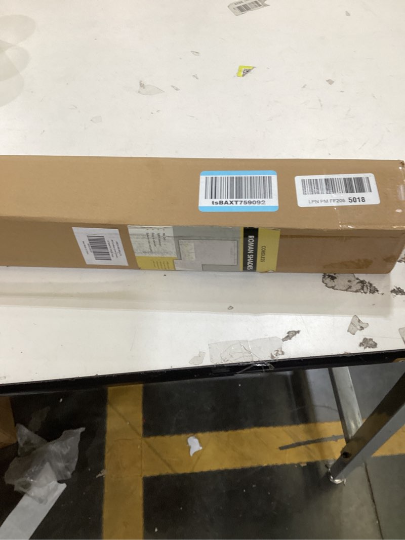 Condition photo showing New/Like New for No Tools No Drill Cordless Roman Shades for Indoor Windows 100% Blackout, for Window Size 25" W × 48" H Beige Beige 25" W × 48" H