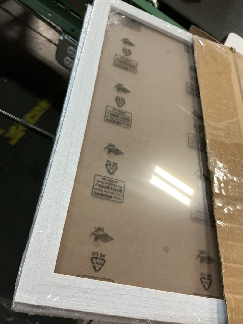 Condition photo showing As Is for White 14x22 Frame Set of 3 - Rustic Woodgrain 14 x 22 Poster Frame with Plexiglass for Wall Gallery 