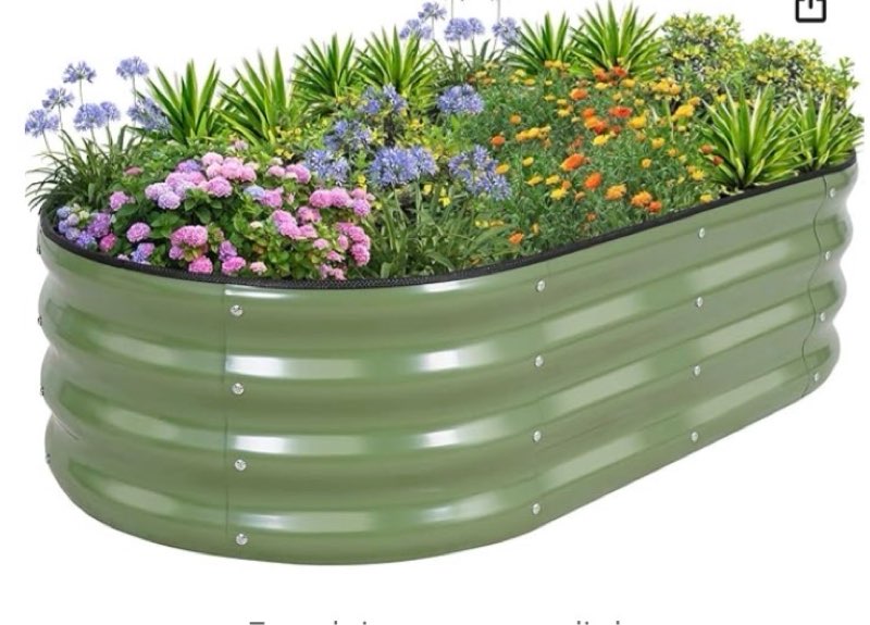 1more galvanized raised garden bed- planter garden boxes outdoor, raised beds for gardening,metal ga