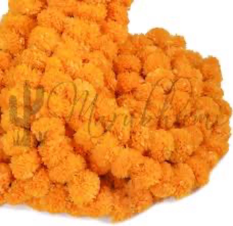 10 Pcs 5 Feet Artificial Marigold Garland and 80 Pcs Marigold Flowers Mexican Faux Fake Marigold Flo