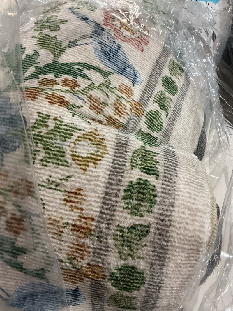 Condition photo showing As Is for 8x10 Area Rugs for Living Room: Washable Bedroom Rug Stain Resistant Non Slip Low Pile Lightweight Soft Carpets for Dining Room Kitchen Nursery Kids Room Farmhouse Living Room Indoor 8' x 10' (Rectangular) Animal and Floral-light Green