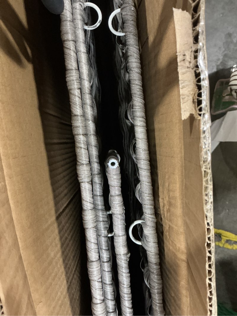 Condition photo showing As Is for Laundry Hamper with 4 Removable Liner Bags; 176L Handwoven Rattan Laundry Basket with Lid & Heightened Feet; Clothes Hamper with Side Handles(Gray) 176L (33.46x13x26.57 Inches) Gray