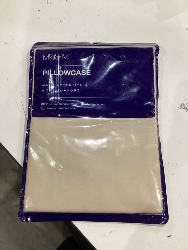 Condition photo showing New/Like New for mr&hm cooling body pillow case 20"x54", body pillow cover for hot sleepers, breathable & moisture wicking, silky soft envelope long pillowcase, rayon derived from bamboo & polyester blend, beige 01- beige body (20"x54" )-pack of 1