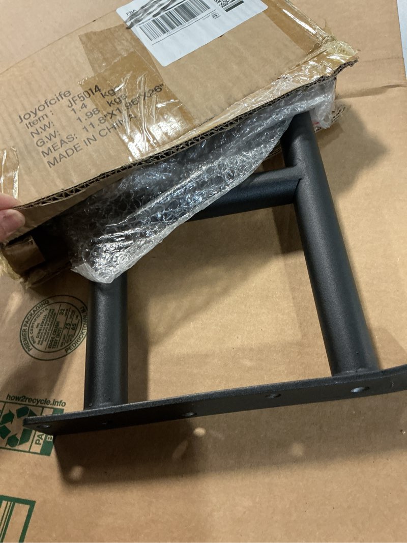 Condition photo showing Good Condition for hand rails for outdoor steps & elderly (max 800lbs),u-shape wall mount stair railing, porch, deck & garden grab bar, safety handle for garage, 1 pack black - 23 inch 1 pack