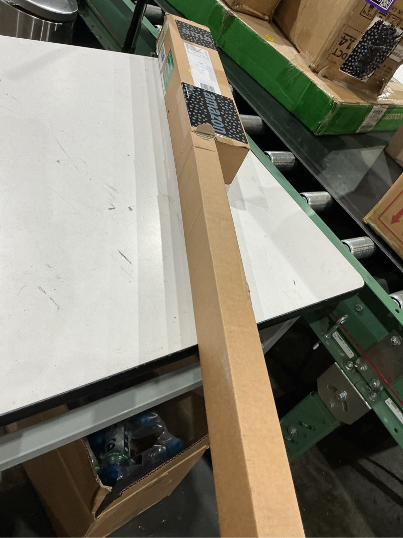 Condition photo showing New/Like New for ivilon drapery window curtain rod set - square design 1 1/8 rod. 48 to 86 inch. ivory/white