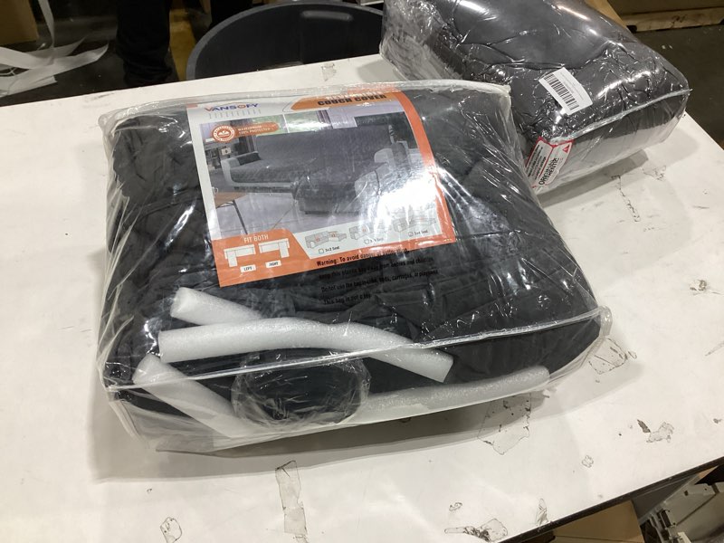 Condition photo showing Good Condition for VANSOFY Upgraded Sectional Couch Covers 100% Waterproof L Shaped Sofa Slipcover Reversible Chaise Lounge Cover for Sectional Sofa Furniture Protector Cover for Pets Dog Cat(X-Large, Charcoal Gray) Charcoal Gray X Large