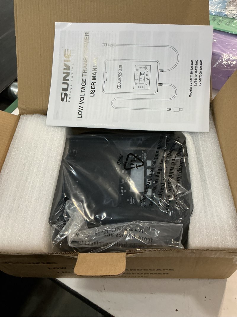 Condition photo showing Good Condition for sunvie 120w low voltage transformer outdoor landscape lighting transformer with timer and photocell sensor waterproof 120v to 12v/14v ac low voltage landscape transformer for spotlight pathway lights 120.0 watts