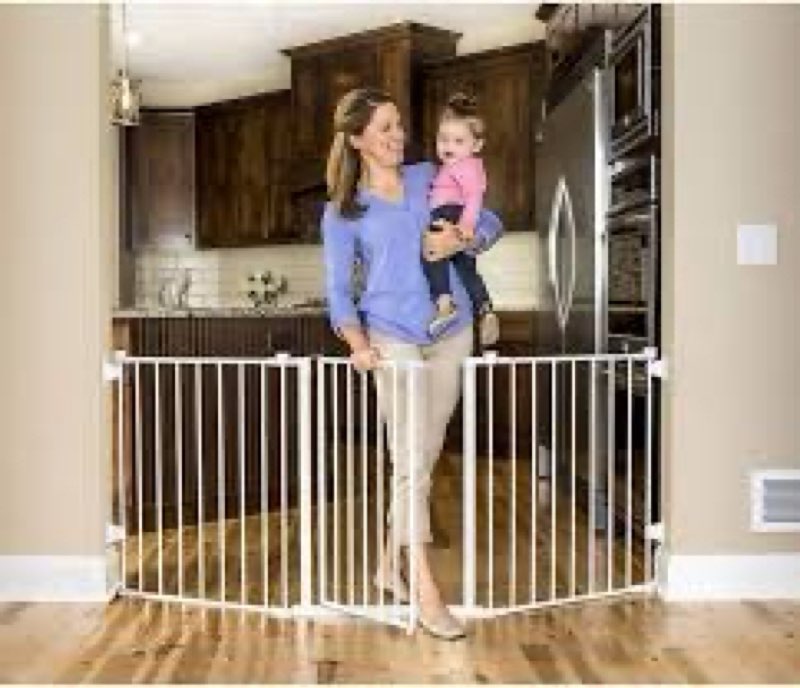 Regalo 76 Inch Super Wide Configurable Baby Gate, Includes 4 Pack of Wall Mounts and Hardware