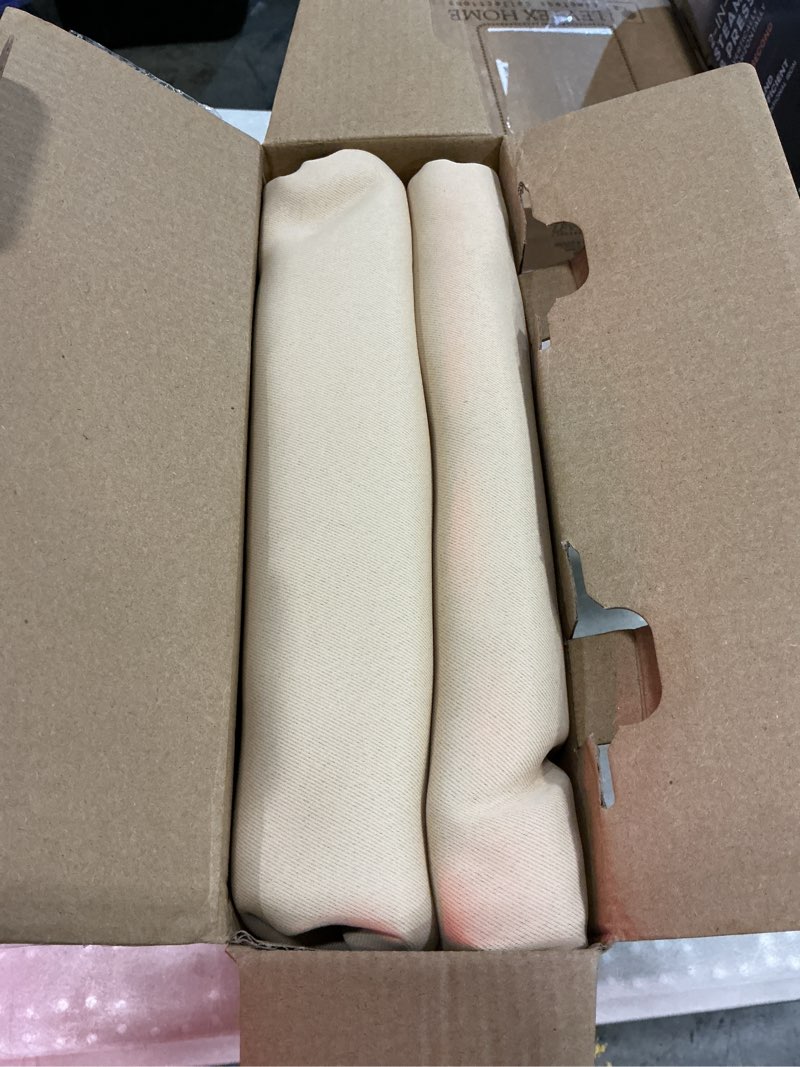 Condition photo showing Good Condition for miulee room darkening extra long curtains thermal insulated drapes solid window treatment set grommet top light blocking blackout curtain for living room/bedroom 2 panels 52 x 112 inch beige beige 52"w x 112"l (pack of 2)