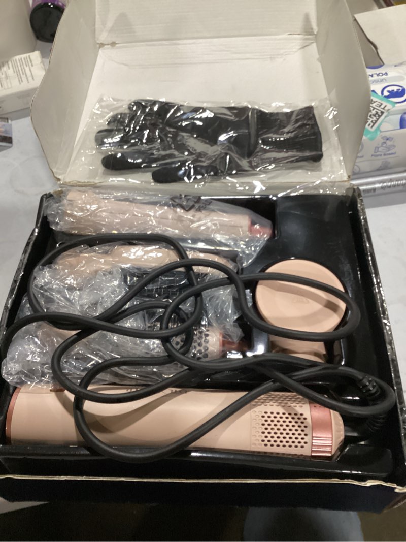 Condition photo showing Good Condition for dryhsip 5 in 1 hair styler & wrap air curler, low-speed negative ionic hair tools drying, multi hair styler, professional blow dryer brush for curling volumizing straightening styling (pink)