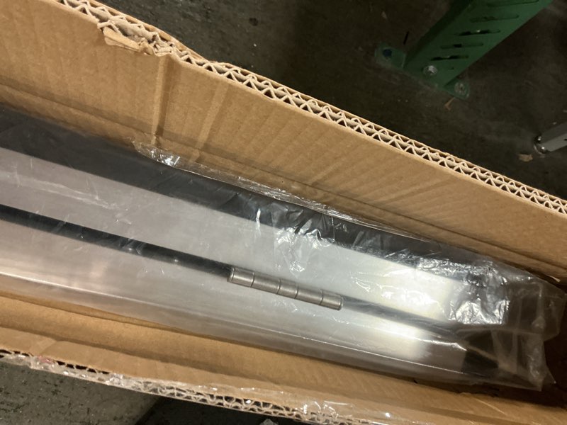 Condition photo showing New/Like New for Portable Wheelchair Ramp 4FT, Anti-Slip Aluminum Folding Portable Ramp, Wheelchair Ramps for Home, Weight Capacity Up to 600 LBS, with Transition Plates Above and Below Silver 4FT Using height 4-12"