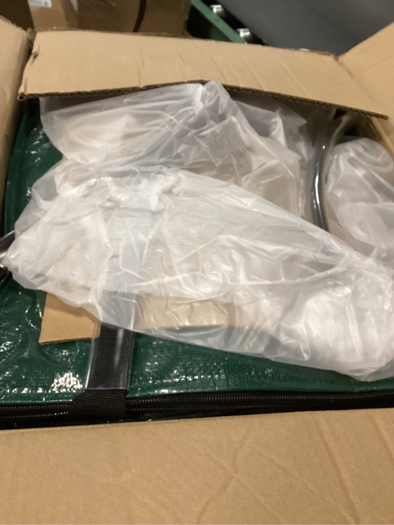 Condition photo showing New/Like New for Large Reusable Grocery Bag On Wheels, 130L Large-Capacity Foldable Shopping Trolley, Lightweight with 5 Swivel Wheels, Multiple Pockets, Zippered Top & Heavy Duty Handles, for Shopping, Moving, Green Green Large