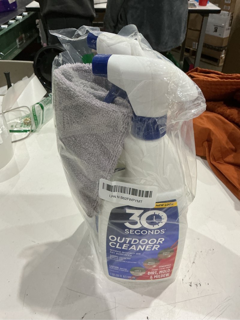 Condition photo showing As Is for 30 seconds outdoor mold & mildew stain remover spray | ready to use | 32 fl. oz. | 2 pack 32 fl oz (pack of 2)