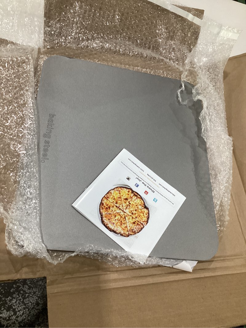 Condition photo showing Good Condition for baking steel - the original ultra conductive pizza stone (14"x16"x1/4") - the original baking steel for pizza & bread for indoor & outdoor use - pre-seasoned, naturally non-stick surface & crack-proof