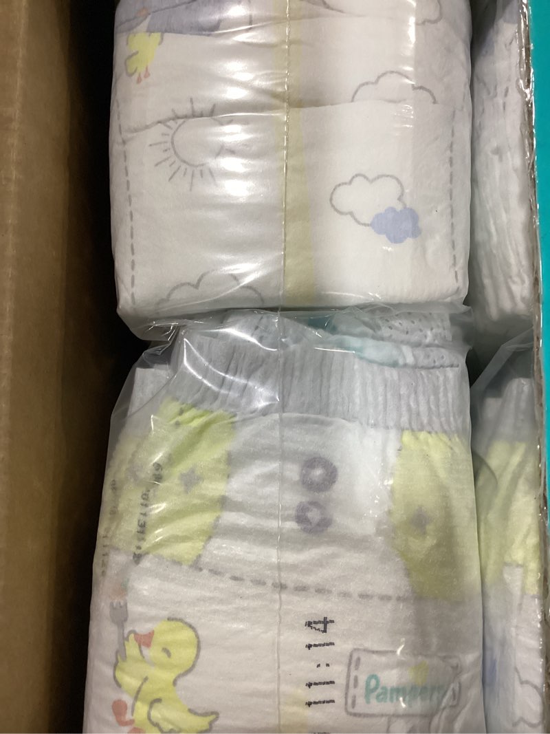 Condition photo showing Good Condition for pampers swaddlers diapers, size 4 (15-34 lbs), 120 count, absorbent, keeps baby dry and comfortable, skin safe disposable baby diaper (packaging may vary) size 4 120