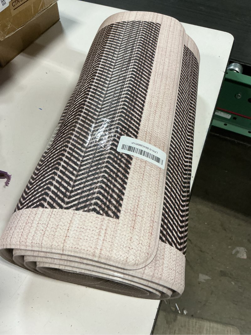 Condition photo showing Good Condition for black vintage boho elegance kitchen rug sets [2 pcs], anti-fatigue, waterproof non-slip kitchen mats heavy duty comfort foam rug for kitchen, floor, laundry,17"x29"+17"x47" arrow-black 17.3"x29"+17.3"x47"-0.4"h