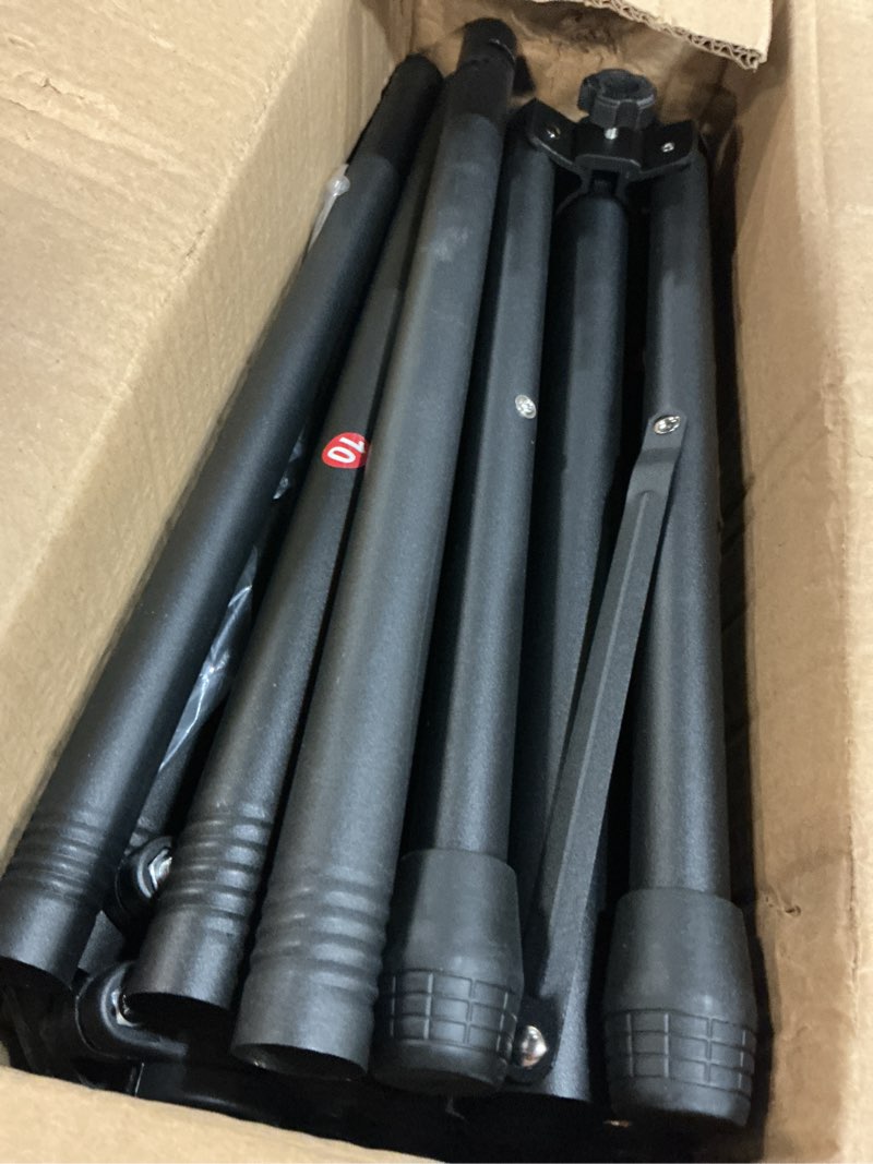 Condition photo showing New/Like New for jsungo backdrop stand, adjustable 10x7.5 ft background stand backdrop for parties, photo video studio, portable photography backdrop stand with carrying bag, 6 backdrop clamps, and 2 stand bags 10x7.5ft black