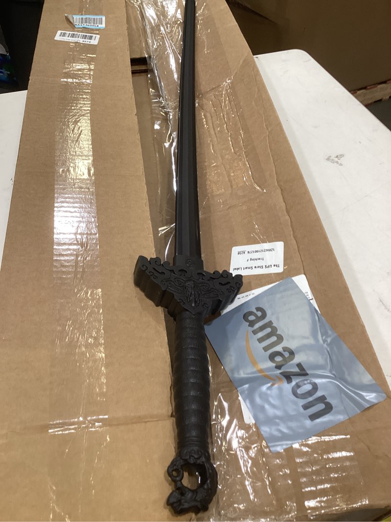 Condition photo showing Good Condition for master usa polymer training equipment, black polypropylene blade, martial arts training gear, rounded tip- practice, cosplay black taichi practise