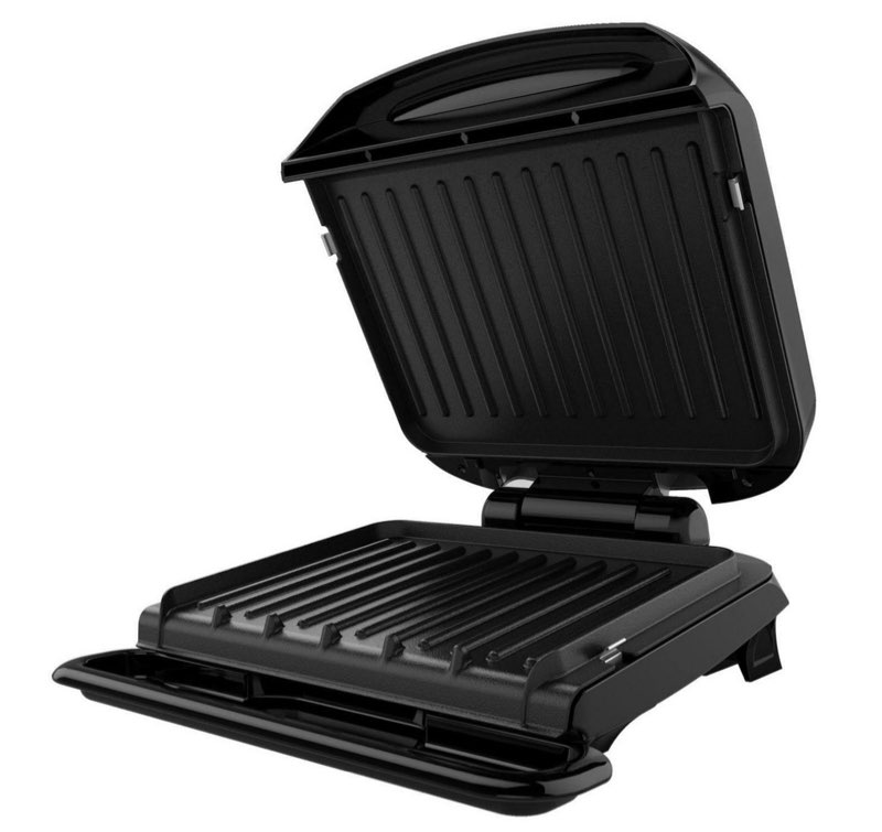 George Foreman 4-Serving Removable Plate Grill and Panini Press  Black  GRP1060B