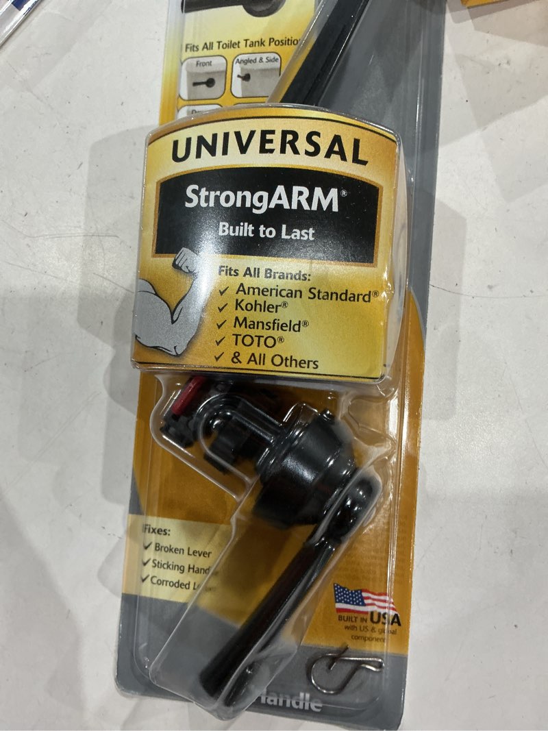 Condition photo showing Good Condition for korky strongarm toilet flush handle, simple matte black